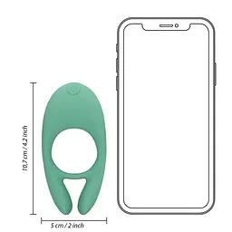Кільце ерекційне Loveline Pointed Cock Ring 10.7 см (зелений) - мініатюра 5