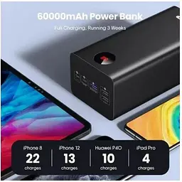 Зовнішній акумулятор Romoss PEA60 60000mAh (3 USB+Type-C) PEA60-152-2142 - мініатюра 4