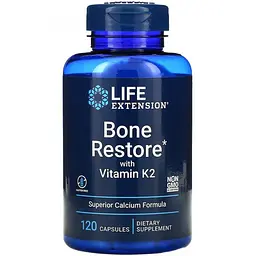 Вітаміни та мінерали Life Extension Bone Restore with Vitamin K2, 120 капсул