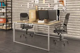 Подвійний письмовий стіл Loft design Q-140 (Дуб Борас)
