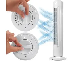 Вентилятор колонний підлоговий DOMOTEC MS-1627 45Вт Білий - мініатюра 2
