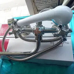 Змішувач для ванни Solone JIK7-A102-A двохвентильний з душовим набором Хром 30412 - мініатюра 4