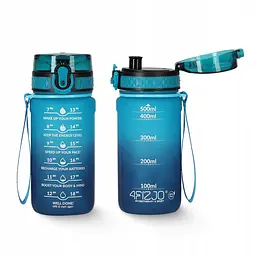 Пляшка для води спортивна 4FIZJO 500 мл 4FJ0629 Sky Blue/Blue (P-5905973400732) - мініатюра 1