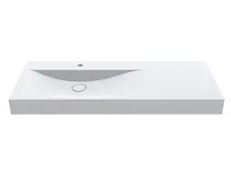 Умивальник Miraggio VIOLA 1200 L (0002668) Mirasoft, Матовий, Накладний/Підвісний/Врізний, Білий - мініатюра 2