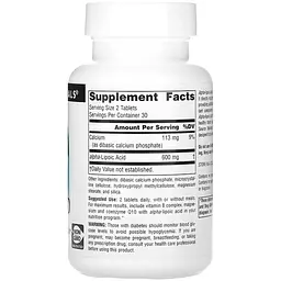 Альфа-ліпоєва кислота Source Naturals Alpha Lipoic Acid 300 мг 60 таблеток - мініатюра 2