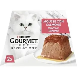 Паштет для котів Purina Gourmet Revelations мус з лососем 2х57 г (7613287071217) - мініатюра 2