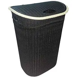 Кошик для білизни OZER 52л 40*36*60см коричневий ЄВРОв'язка (темний)
