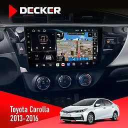 Штатна магнітола Toyota Corolla 2013-2016 Decker D10-011 4x64, DSP, 4G, 360 Decker (НФ-00006521)