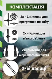 Трекінгові палиці PowerPlay 9106 Fika Black/Red 60-135 см (пара) (PP_9106_FIKA_Bl/Red) - мініатюра 6