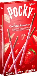 Японські палички Glico Pocky Crunchy Strawberry 51г - мініатюра 2