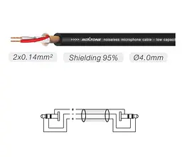 Кабель аудио mini-Jack 3,5 Male — mini-Jack 3,5 Male Roxtone SAC-C240-L3 3м - мініатюра 2
