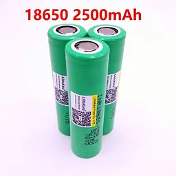 Високострумовий акумулятор LiitoKala 18650 Samsung 25R 2500мАч 20А (Зелений) - мініатюра 3