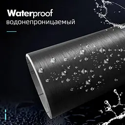 Карбонова плівка 2D з мікроканалами 1.52 Метра х 10 см Матовий Алюміній Чорний (AB-06) - мініатюра 2