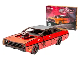 Дерев'яний 3D конструктор Fast Furious, Puzzleоk (Puz-62520), 125 дет. (червона)
