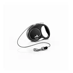 Рулетка Flexi Black Design для собак трос розмір XS 3м чорна