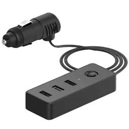 Автомобільний зарядний пристрій Voin 3USB 12/24V - 5V 2.4А + 2х1А кабель 1 м (C-4416)