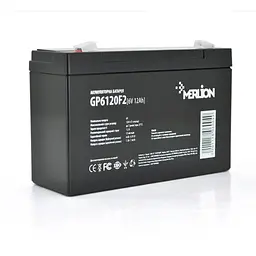 Акумуляторна батарея MERLION AGM GP6120F2 6 V 12Ah ( 150 x 50 x 95 (100) ) Q10