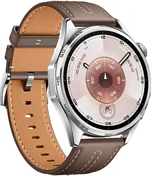 Смарт-годинник Huawei Watch GT 6 46mm Steel with Brown Composite Leather Strap (55020FTW) - мініатюра 4