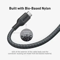 Кабель Anker 544 USB-C to USB-C - 1.8m 140W Bio-Nylon Black (7030800) - мініатюра 6