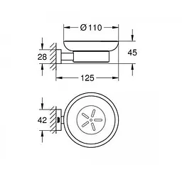 Мильниця Grohe Essentials Cube 40754001, Хром - мініатюра 2