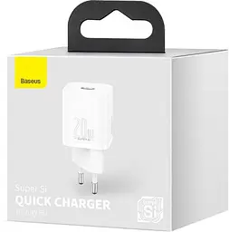 Мережевий зарядний пристрій Baseus Super Silicone PD Charger 20W (CCSUP-B02) White [66724] - мініатюра 8