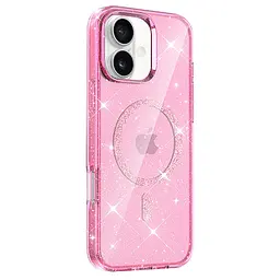 Чохол TPU Eclipse Sparkle (MagFit) для Apple iPhone 16 (6.1) Pink - мініатюра 2