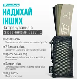 Резинки для фітнесу EasyFit MonoBand набір 5 шт (EF-1813-GY) - мініатюра 4