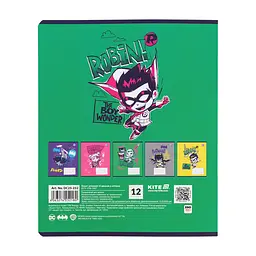 Зошит Kite DC Comics, 12 аркушів, клітинка (DC25-232), в асортименті - мініатюра 10