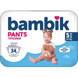 Підгузки-трусики Bambik 5 (12-17 кг), 34 шт. - мініатюра 2