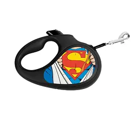 Повідець-рулетка для собак Waudog R-leash рисунок Супермен Герой M до 25 кг 5 м светоотражаюча стрічка