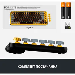 Клавіатура Logitech POP Keys Wireless Mechanical Keyboard Blast Yellow UA [920-010735] [94267] - мініатюра 12