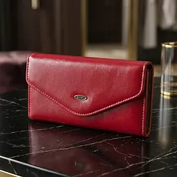 Гаманець жіночий з гладкої екошкіри KIVI 19071 малиновий - мініатюра 1
