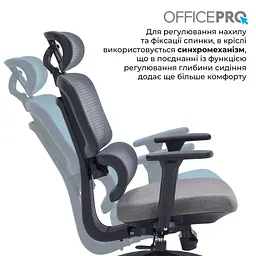 Офісне крісло OfficePro Skyline OC580-B-DG-DG (OC580-B-DG-DG) - мініатюра 11