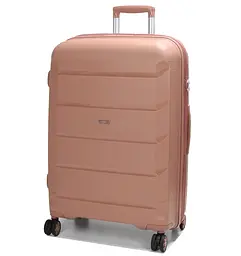 Валіза середня M поліпропілен Airtex 646 80л 67,5×47×26см Рожеве золото