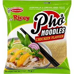 Рисова локшина швидкого приготування Pho Noodles зі смаком Курки Acecook 71г