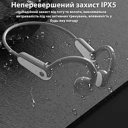Навушники з кістковою провідністю Langsdom BE13 Grey White - мініатюра 7