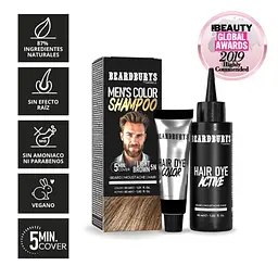 Шампунь камуфлюючий Beardburys Men's Color Shampoo Light Brown 5N світло-коричневий - мініатюра 4