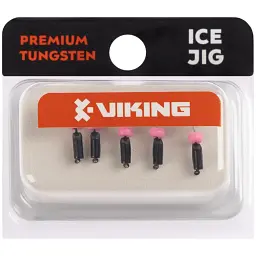 Мормишка вольфрамова Viking Fishing Rigabik+bead 0.35g 2mm Black+P (5шт) - мініатюра 2