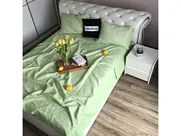 Велюрові покривало салатового кольору з210х230 із двома наволочками 50х70 ALBO pbe0052902 - мініатюра 8