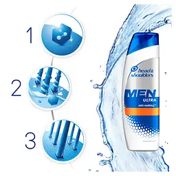 Шампунь проти лупи Head&Shoulders Men Ultra Проти випадіння волосся, для чоловіків, 400 мл - мініатюра 5