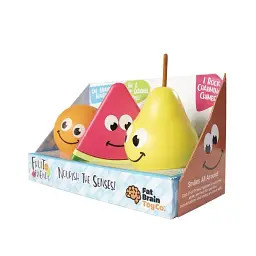 Игровой набор Fat Brain Toys Веселые разноцветные фрукты 27х13х15 см из силикона - миниатюра 2