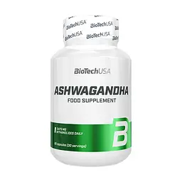 Натуральна добавка BioTech Ashwagandha, 60 капсул