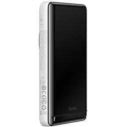 Портативна батарея Baseus Magnetic Bracket Wireless Fast Charge Power Bank 10000 mAh 20W PPCX000002 White - мініатюра 3