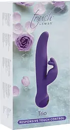 Вібратор-кролик Touch by SWAN - Trio Purple, сенсорне керування, ротація, діаметр 3,8 см - мініатюра 7