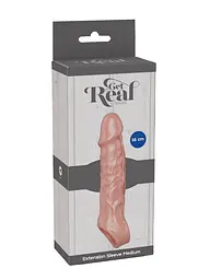 Насадка на пеніс Get Real Extension Sleeve M 16 см (тілесний) - мініатюра 8