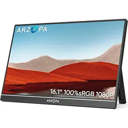 Портативний монітор Arzopa 16,1` Z1C IPS Full HD Black [139541] - мініатюра 1