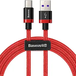 Кабель Baseus HW Flash Cable USB to Type-C 5A 2m CATZH-B09 Red