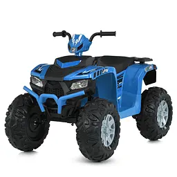 Квадроцикл дитячий 24V 2 мотора 35W акумулятор 24V5Ah Bluetooth USB TF EVA шкіряне сидіння синій (M 6060EL-4(24V))