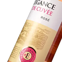Вино Elegance de Cuvee Rose рожеве сухе 0.75 л - мініатюра 5