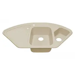 Кухонна мийка Adamant CONSENSUS Ivory 1045x575x190 мм, кутова з крилом 104,5 см